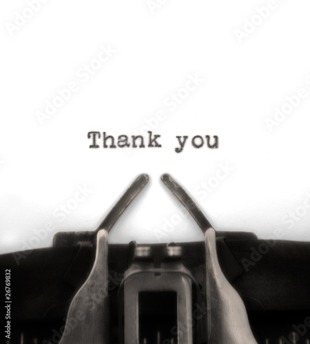 Photo: Thank You Typed by Vintage Typewriter Thank You Typed by Vintage Typewriter