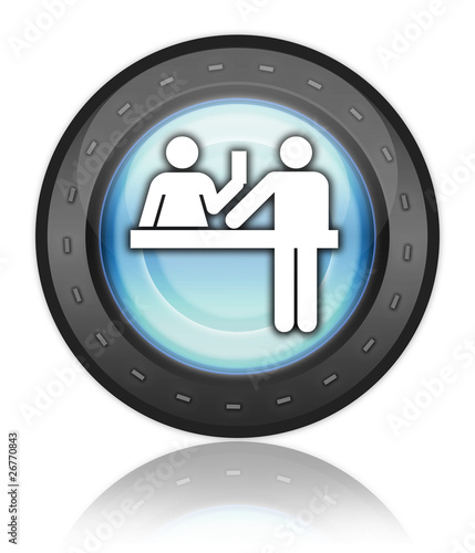 Illustration: Industrial Style Icon "Ticket Counter" Industrial Style Icon "Ticket Counter"