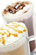 Hot chocolate and coffee beverages