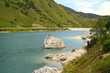 Bank of Fedaia's artificial lake