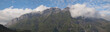 Panoramic view of the cliffs and mountains