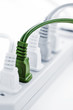 Photo: Wires plugged into power bar Wires plugged into power bar