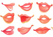Set of lips