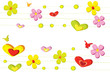 flower and hearts strung on thread flower and hearts strung on thread