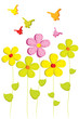 bright flowers and butterflies bright flowers and butterflies