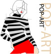 Fashion pop-art girl illustration