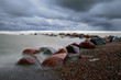 Stormy weather with mist waves