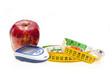 Apple, tape and glucometer