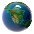 Realistic Planet Earth with natural water Realistic Planet Earth with natural water