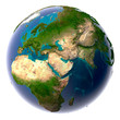 Realistic Planet Earth with natural water Realistic Planet Earth with natural water