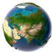 Realistic Planet Earth with natural water Realistic Planet Earth with natural water