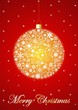 Red Christmas postcard