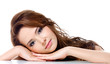 Beautiful face of young woman  - isolated
