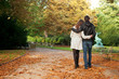 Photo : Young beautiful couple in the Luxembourg garden at fall. Paris, Young beautiful couple in the Luxembourg garden at fall. Paris,