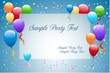 Party Balloons with card for text