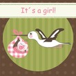 New baby arrival card, vector New baby arrival card, vector