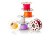 Colored bobbins for machine sewing