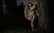 Romantic young beauty as an angel Romantic young beauty as an angel