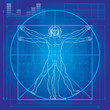 The Vitruvian man (Blueprint version)