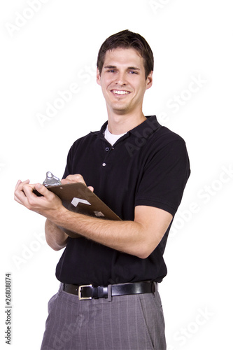 Foto: Casual Businessman With a Clipboard Casual Businessman With a Clipboard