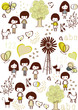 vector - children wallpaper