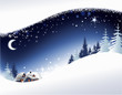 Christmas landscape background