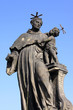 Baroque Statue on the Charles Bridge in Prague