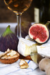 Cheese, figs and white wine