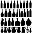 Wine Beer Bottle Silhouette Wine Beer Bottle Silhouette