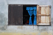 thai style window wood house