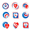 Set of heart symbols and signs for design. Jpeg version also ava Set of heart symbols and signs for design. Jpeg version also ava