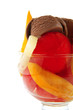 fresh fruits in glass