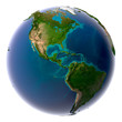 Realistic Planet Earth with natural water Realistic Planet Earth with natural water
