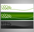 nature banner pencil line nature banner pencil line