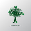 logo entreprise, arbre lettres