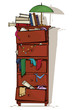 Retro closet full of junk