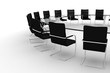 3d round conference room, isolated on white 3d round conference room, isolated on white