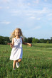 Photo: happy little girl running happy little girl running