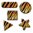 Button im Tiger-Look