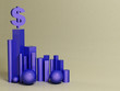 hegemony of the dollar. abstract background