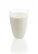 Glass of milk isolated on white background