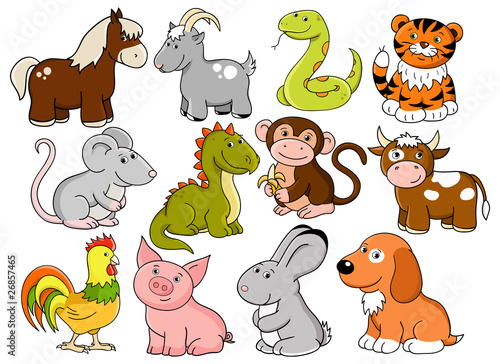Vector Symbols Of Chinese Horoscope