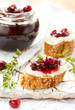 toast with cranberry jam