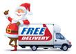 Vector: Christmas free delivery Christmas free delivery
