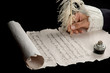 Photo: Handwriting on scroll paper Handwriting on scroll paper
