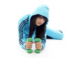 Young Woman Stretching. Model Released