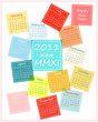 2011 calendar made of colorful tiles