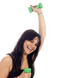 Happy Teenager Lifting Weights.Model Released