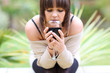 Teenage Girl Drinking Red Wine. Model Released