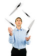 Foto: Juggling knives Juggling knives